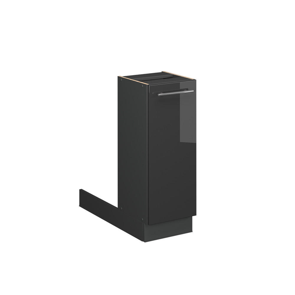 KUCHYŇSKÝ OSTROV Fame-Line Antracitový vysoký lesk - antracitová/vysoce lesklá černá, kompozitní dřevo (30/82/70cm) - Vicco