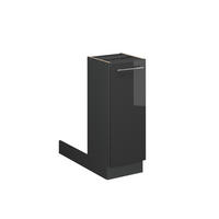 KUCHYŇSKÝ OSTROV Fame-Line Antracitový vysoký lesk - antracitová/vysoce lesklá černá, kompozitní dřevo (30/82/70cm) - Vicco