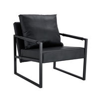SESSEL mit schwarzem Metallrahmen, DE-42370, Schwarz - Schwarz, Metall (75.5/75.2/68.6cm) - ComfortXL