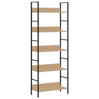 BÜCHERREGAL mit 5 Böden 60/27,6/158,5 cm aus Holzwerkstoff Eichen-Optik Dekor - Eichefarben, Holz (27.6/158.5/27.6cm) - vidaXL