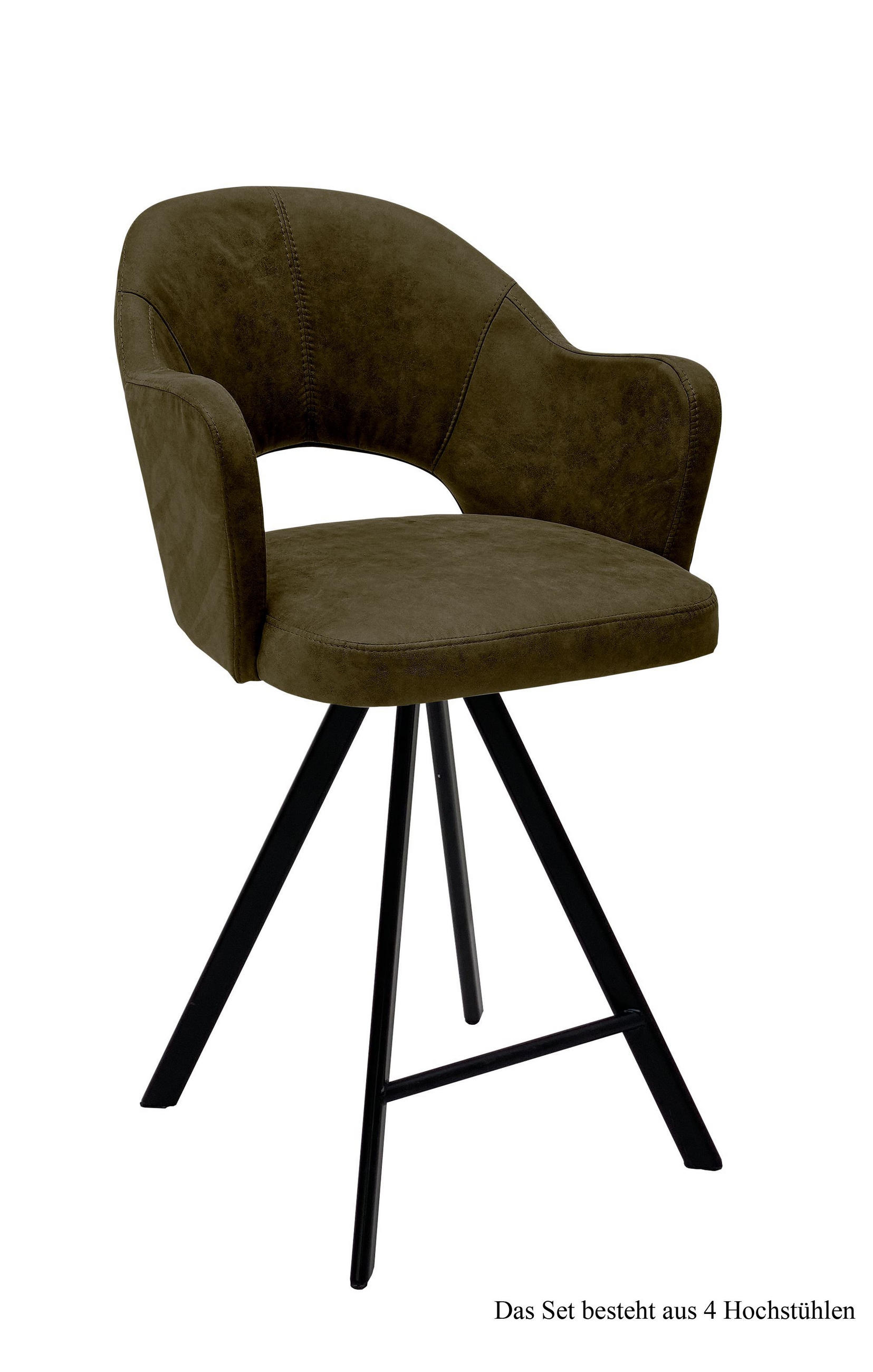 58aufmkessel Thekenstuhl Dunkelgrün, Schwarz 61x104x59 cm
