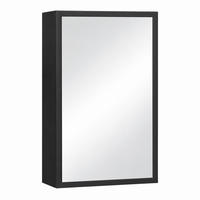 SPIEGELSCHRANK wandmontiert 40x15x60 cm Schwarz - Schwarz, Holzwerkstoff (15/60/40cm) - Beauniv