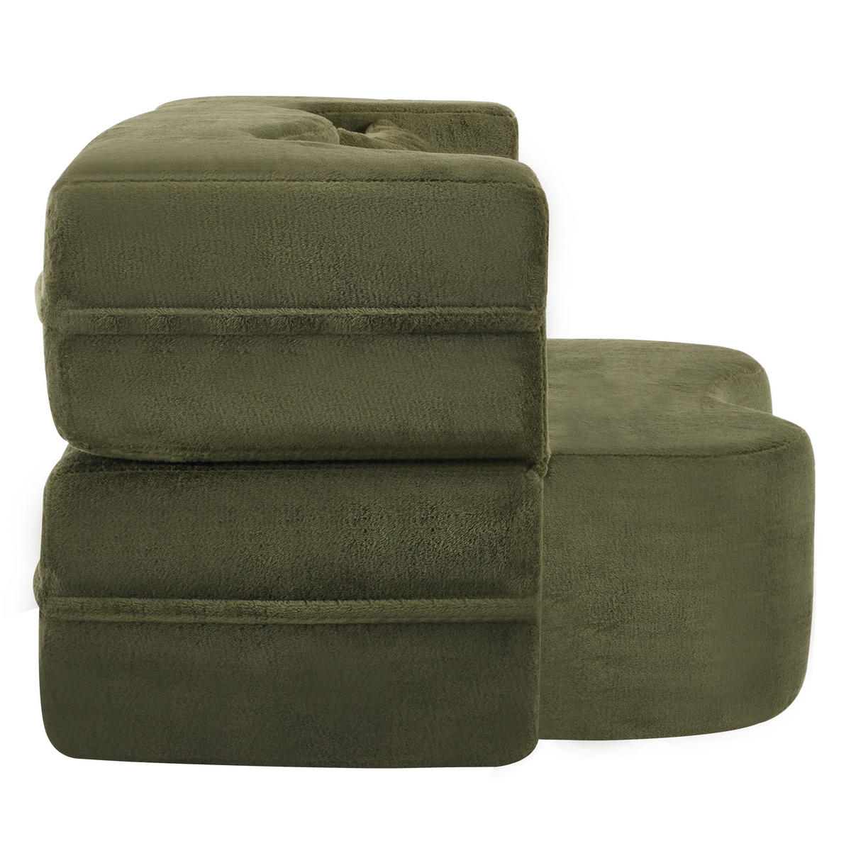 SCHLAFSOFA DE-34997 2-in-1 klappbar Grün - Grün, Textil (55/70/180cm) - ComfortXL