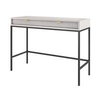 KONSOLENTISCH Grau NEW Schwarz Mit Metallgestell 50x50x77 cm - Grau, Holzwerkstoff (50/50/77cm) - Sepro Meble