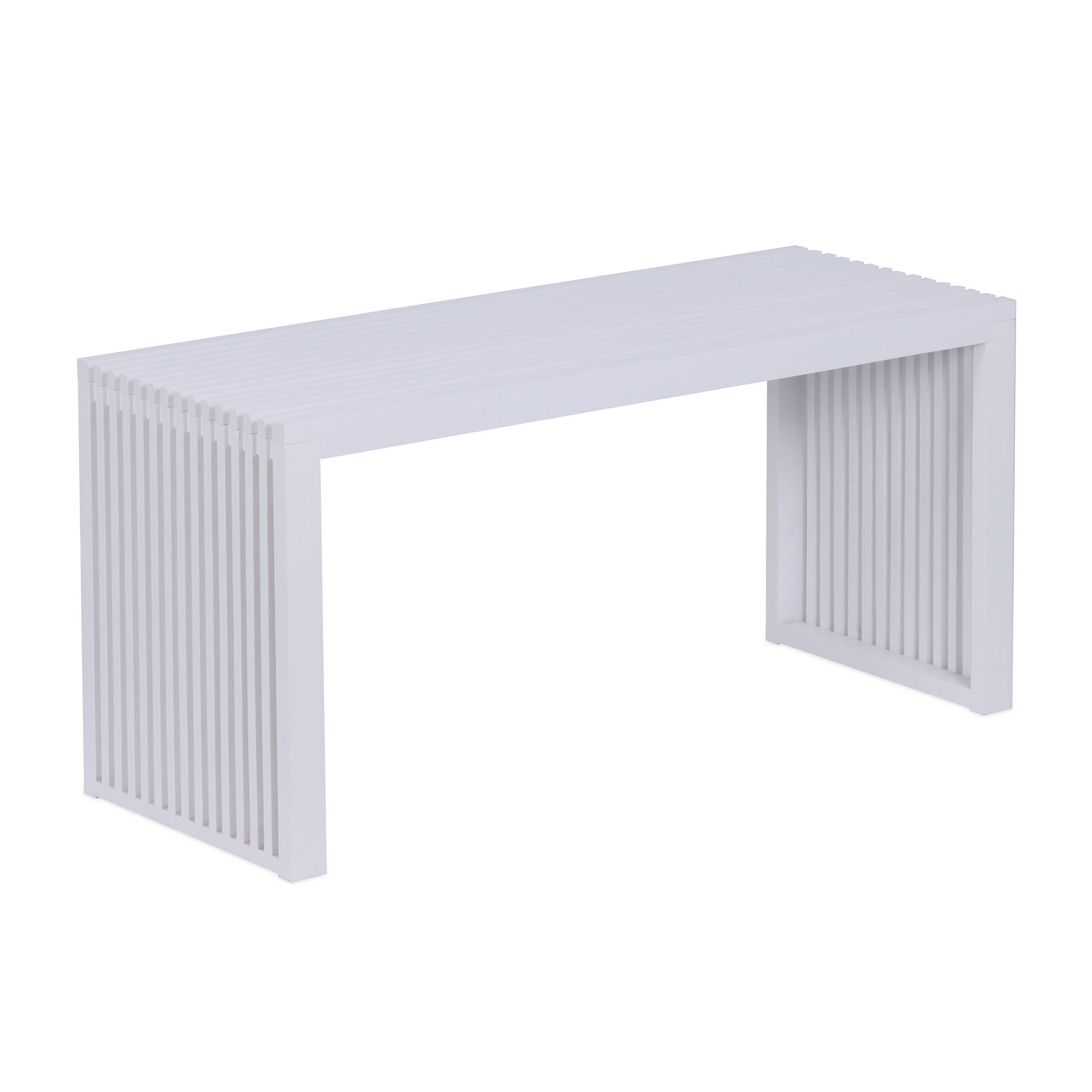 SITZBANK - Weiß, Holz/Textil (90/43/33cm) - Relaxdays