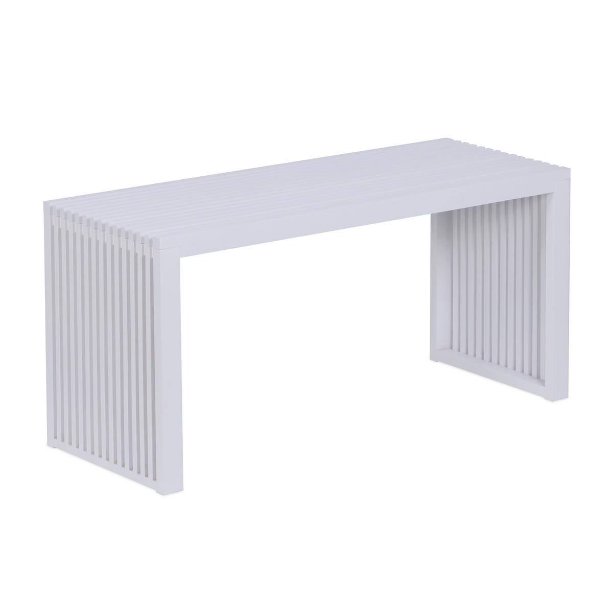 SITZBANK - Weiß, Holz/Textil (90/43/33cm) - Relaxdays