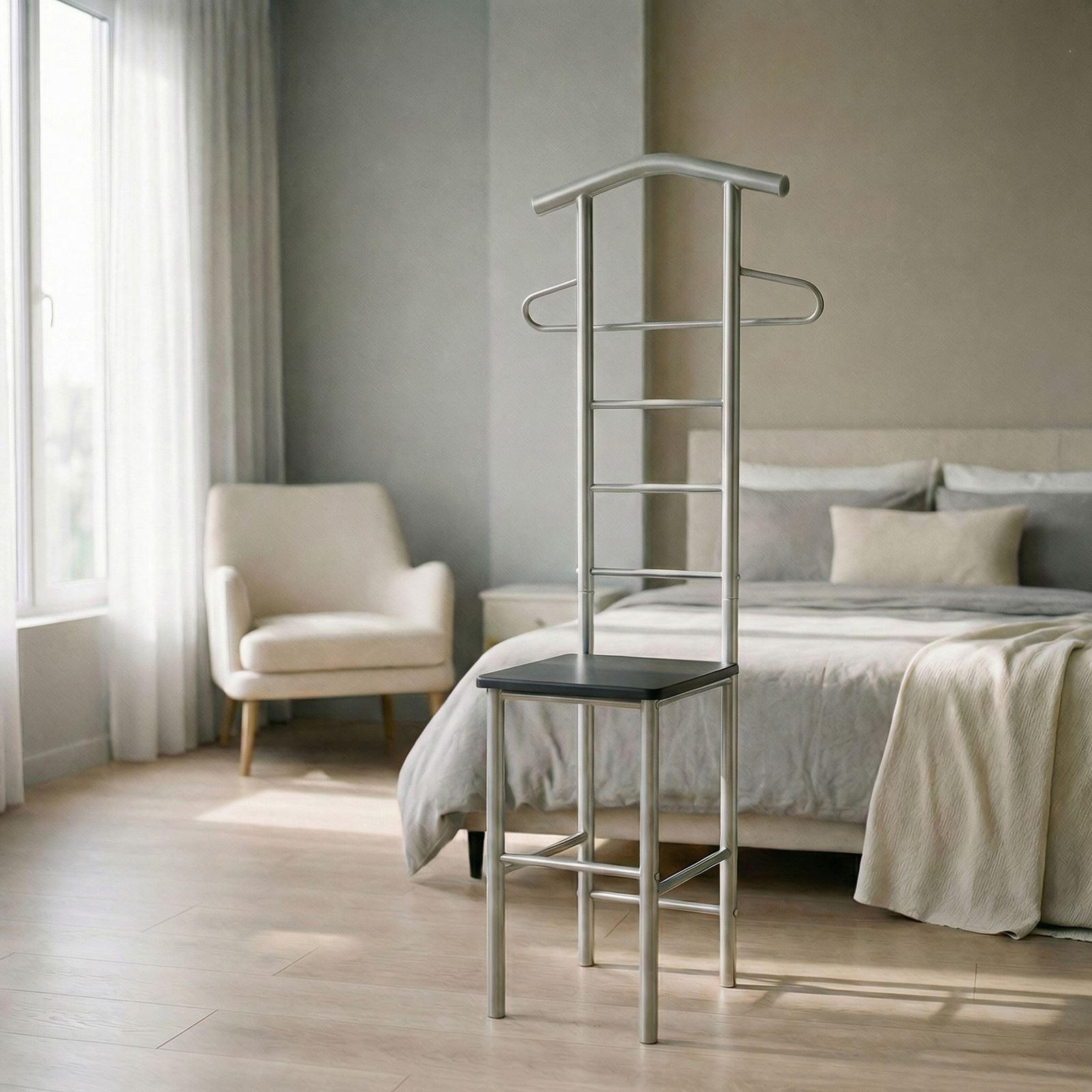 HERRENDIENER JIVO - Schwarz, Metall (53/121/47cm) - CARO-Möbel