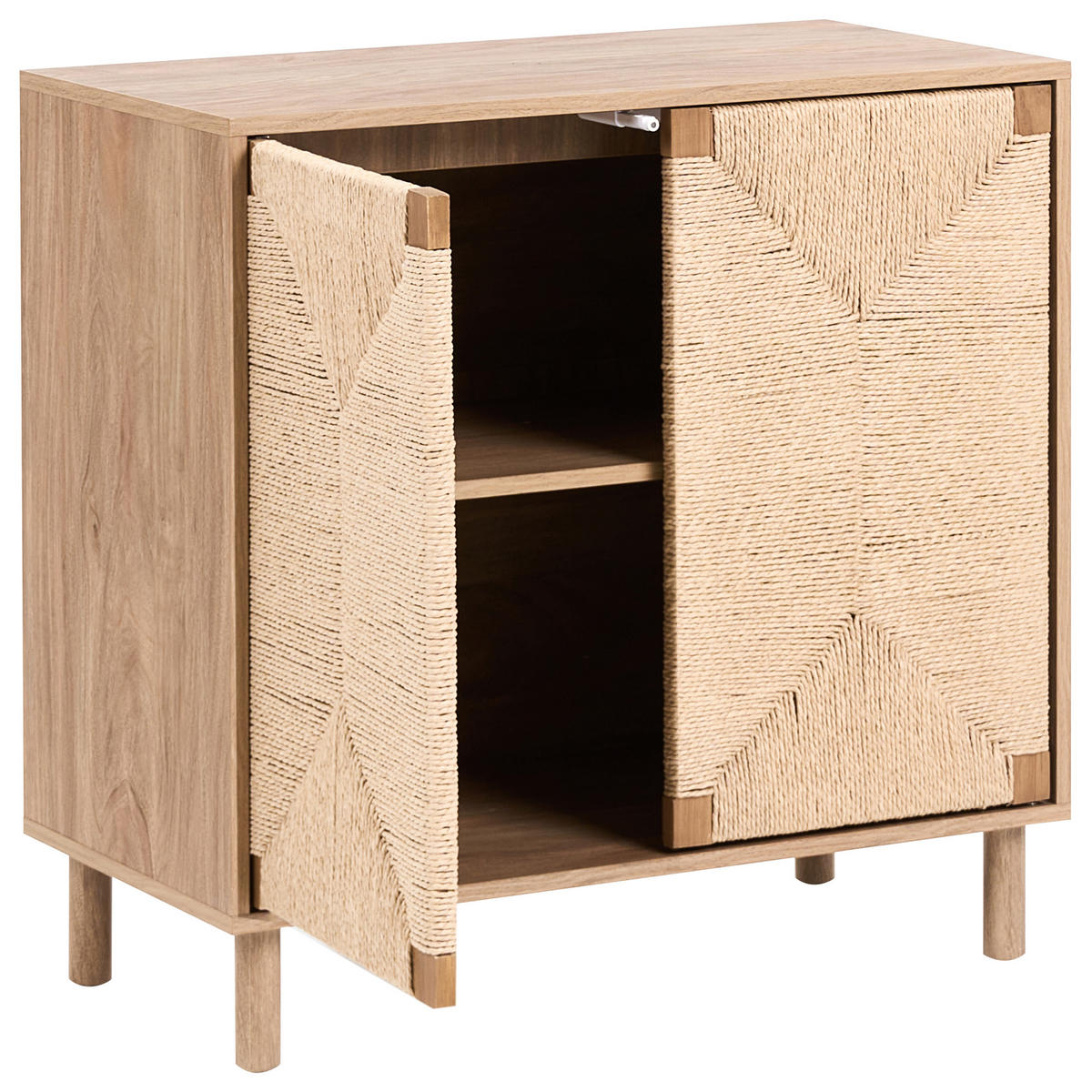 SIDEBOARD mit 2 Türen Hellbraun Bondi - Hellbraun/Braun, Holz/Holzwerkstoff (81/78/40cm) - Beliani