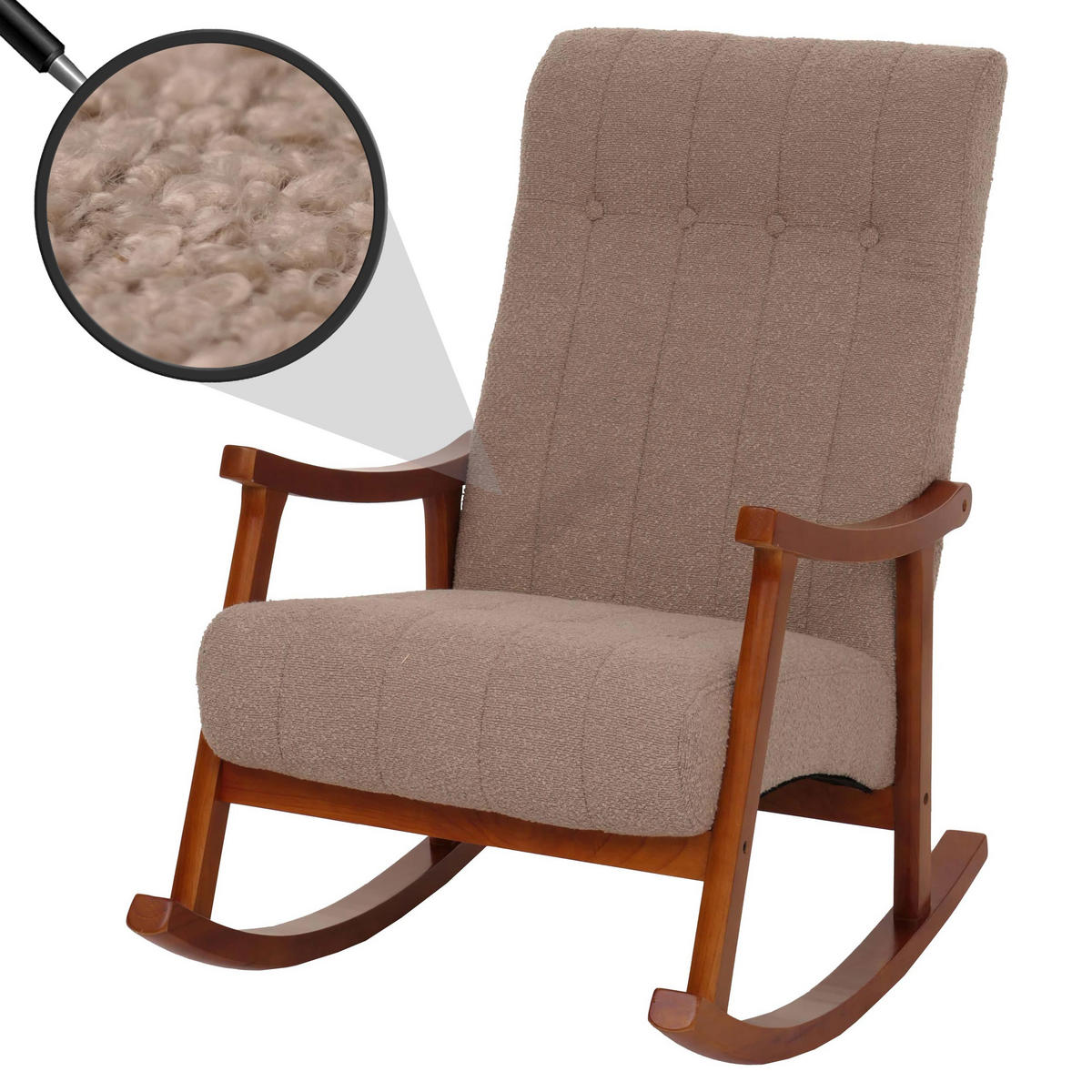 SCHAUKELSTUHL taupe - Taupe, Textil (64/97/85cm) - MCW