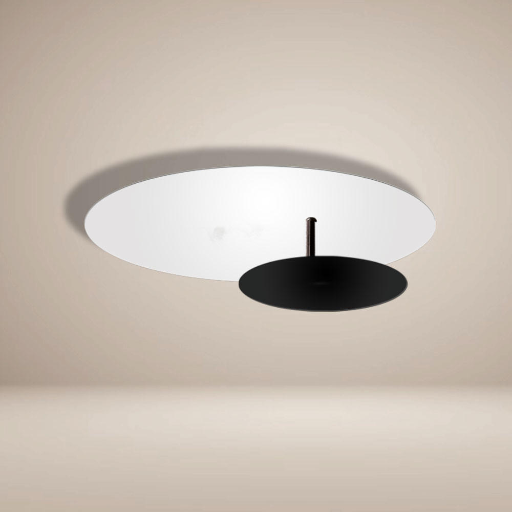 LED-WAND-/DECKENLAMPE Plate Weiß Ø 45cm - Weiß, Metall (45/45/10cm) - s.luce