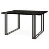 ESSTISCH Marina in Metall, 120-220/80/76 cm - Schwarz, Holzwerkstoff/Metall (80/120/76cm) - WFL GROUP