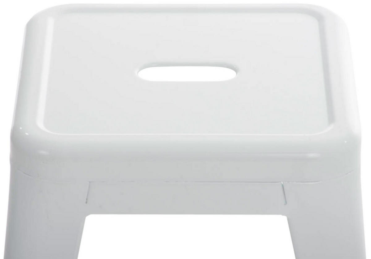 SITZHOCKER 4er Set Arvida weiß - Weiß, Metall (40/46/40cm) - TPFLiving