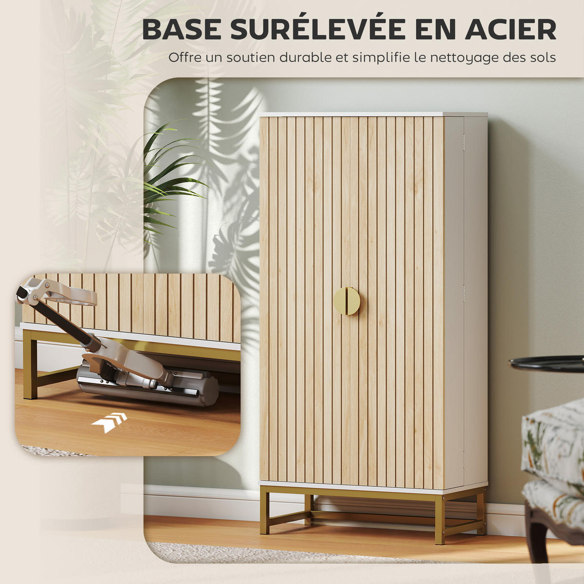 MEHRZWECKSCHRANK DE-11184 12 Türregale Weiß - Weiß, Holzwerkstoff (29/119.5/58cm) - ComfortXL