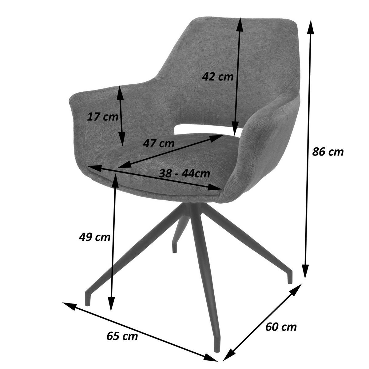 ESSZIMMERSTUHL Cremeweiß - Weiß, Textil (65/86/60cm) - MCW