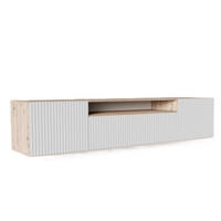 TV-SCHRANK Weiß NOELI Hängend Mit Gerillten Fronten - Weiß, Holzwerkstoff (200/40/41cm) - Sepro Meble