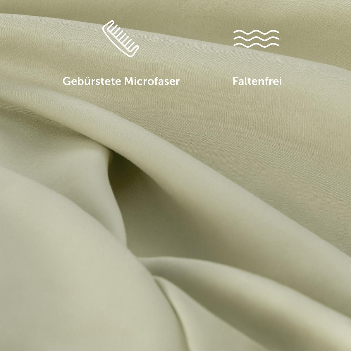 BETTWÄSCHE 2-teilig, 135/200 cm & 80/80 cm, Olivgrün - Olivgrün, Textil (135/200cm) - Blumtal