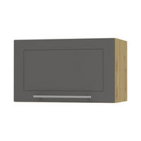 KLAPPHÄNGESCHRANK Kvantum W4B/80 Graphit Matt / Eiche Artisan Matt 80 / 32,5 / 36cm - Graphitfarben/Eiche Artisan, Holz/Holzwerkstoff (80/36/32.5cm) - Feldmann-Wohnen