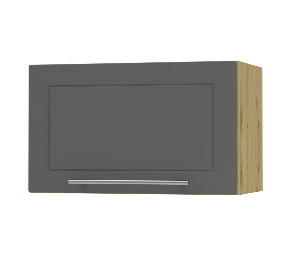 KLAPPHÄNGESCHRANK Kvantum W4B/80 Graphit Matt / Eiche Artisan Matt 80 / 32,5 / 36cm - Graphitfarben/Eiche Artisan, Holz/Holzwerkstoff (80/36/32.5cm) - Feldmann-Wohnen