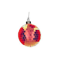WEIHNACHTSKUGEL LED Disco, Glas / Polyester, Neon Orange, Ø 10 cm - Orange, Glas (10/10/10cm) - Gift Company