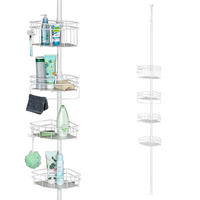 TELESKOP-ECKREGAL, weiß - Weiß, Metall (22.5/290/22.5cm) - bremermann