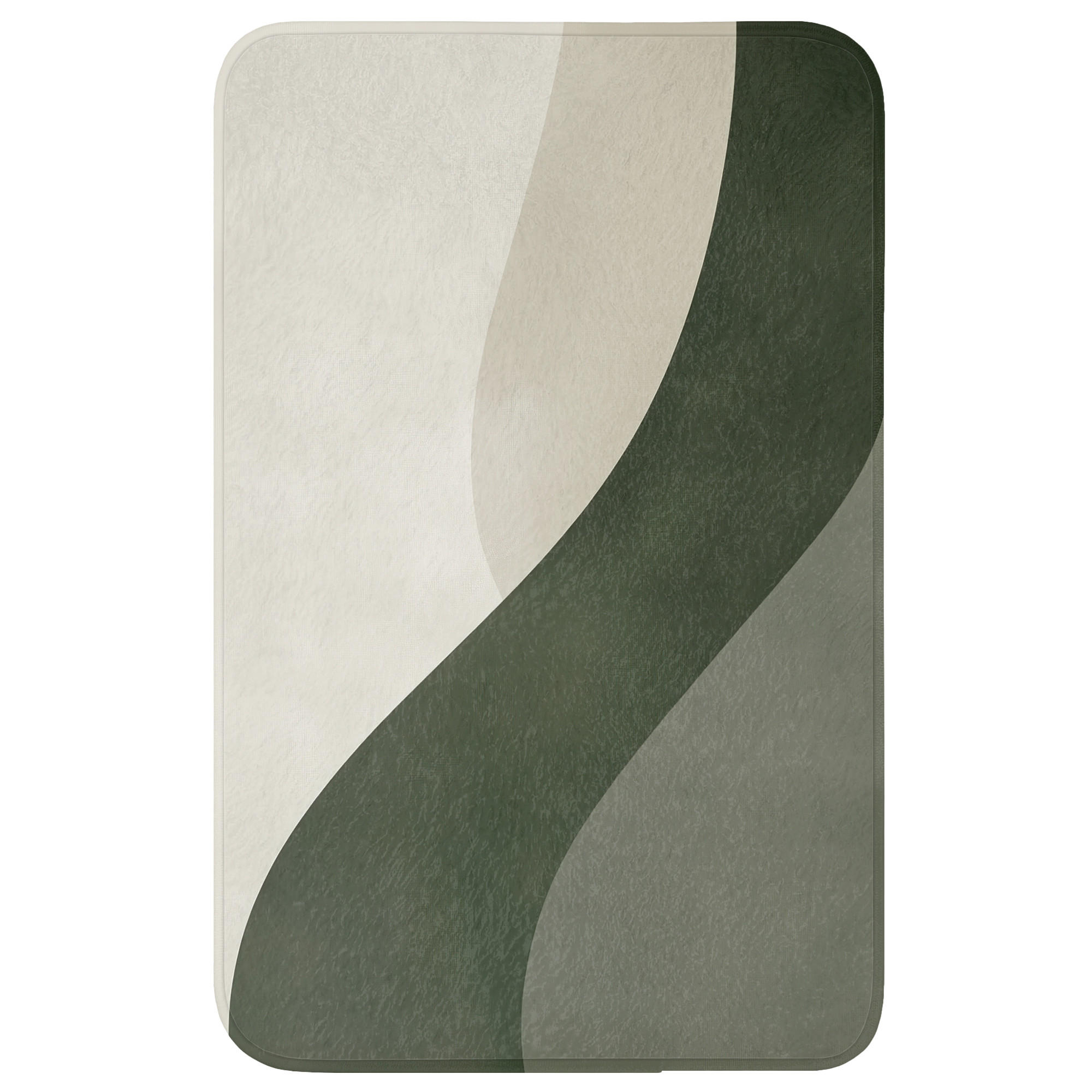 WC-VORLEGER Japandi - Grün - Abstrakt - Modern WC Teppich 50x80 cm - Grün, Kunststoff/Textil (50/80cm) - OnlyWow