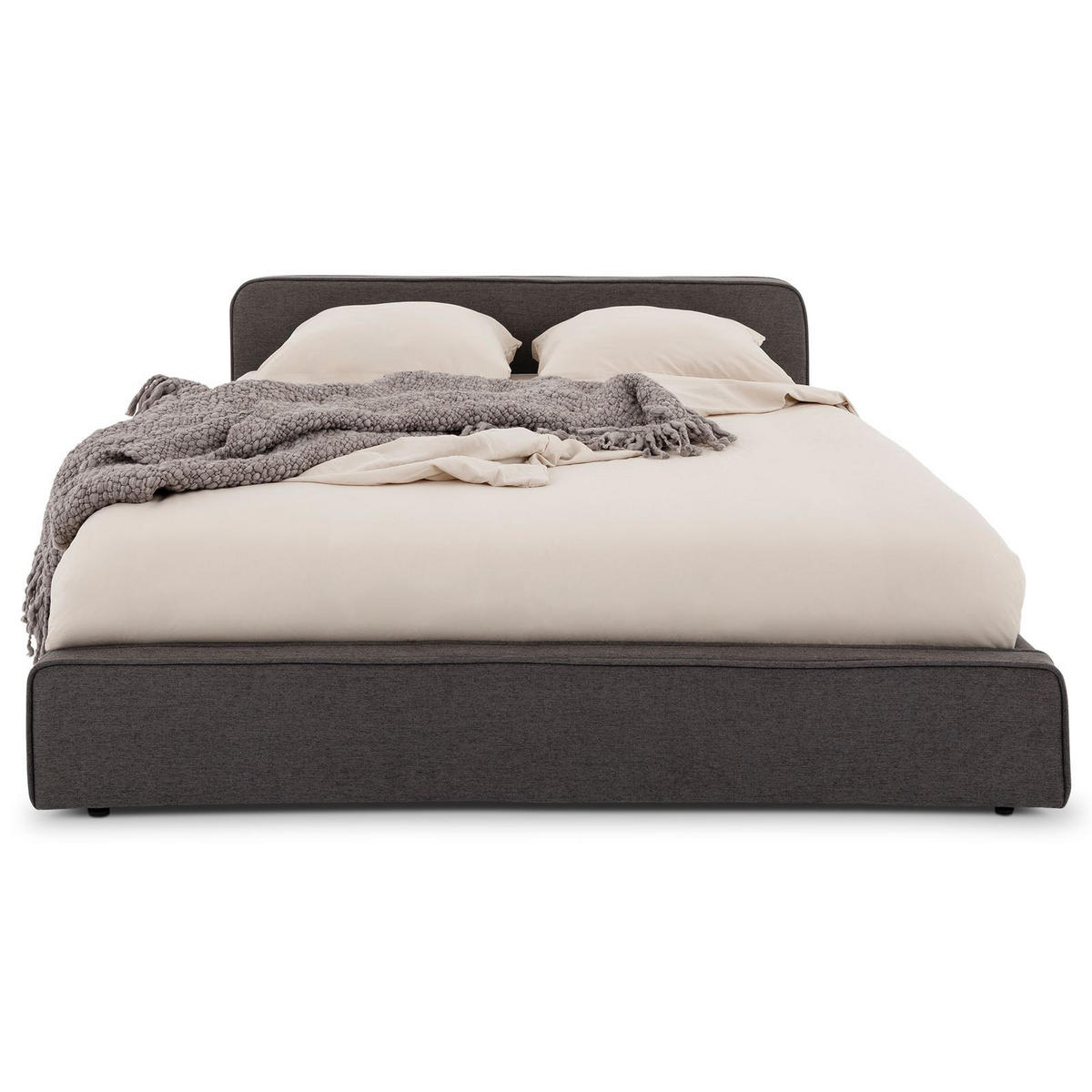 POLSTERBETT MARINI 140X200 CM - Dunkelgrau, Textil (140/200cm) - IDIMEX