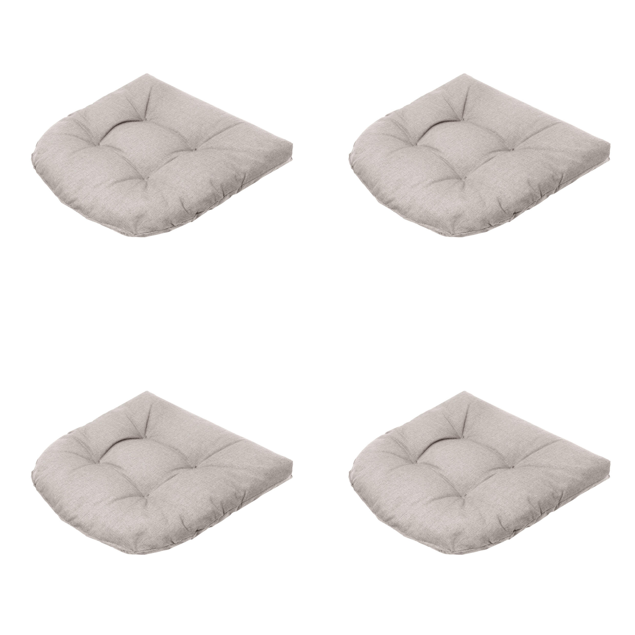 SITZKISSEN Best deal - Beige - 46/46/6 cm - 4er-Set - Beige, Textil (46/6/46cm) - Madison