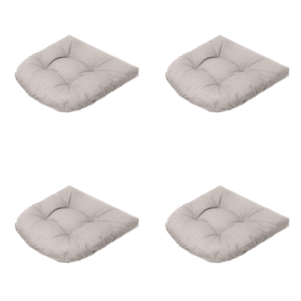 SITZKISSEN Best deal - Beige - 46/46/6 cm - 4er-Set - Beige, Textil (46/6/46cm) - Madison