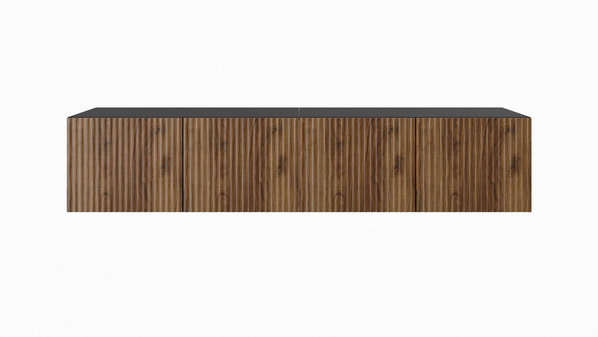 TV-SCHRANK NOE - Wildeiche/Schwarz, Holzwerkstoff (200/41/40cm) - Meblini