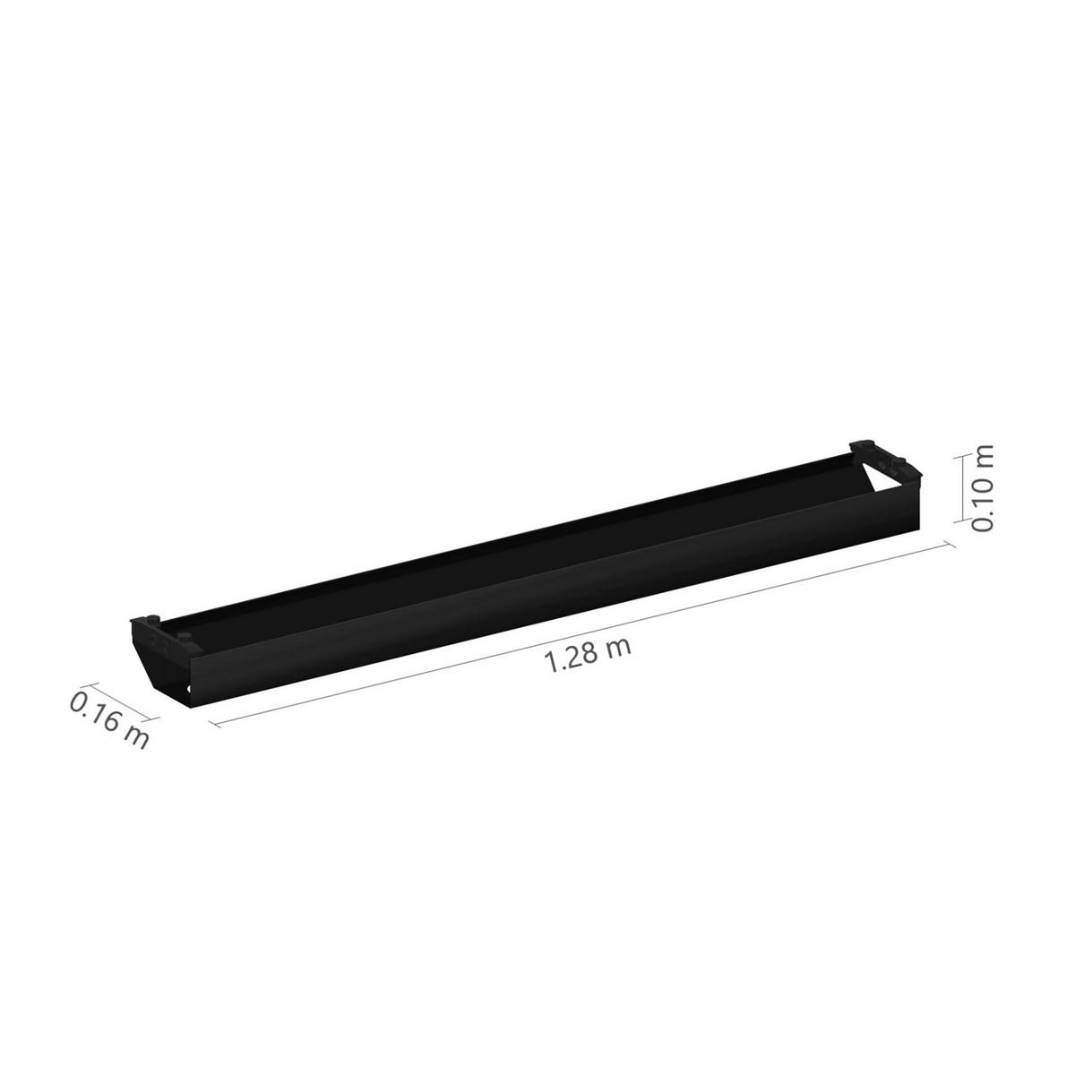 KABELMANAGEMENT-SET Horizontaler Kabelkanal Flex-big + Vertikale Kabelführung / Plus Vertikale Kabelführung Schwarz 1280mm - Schwarz, Metall (16/128/10cm) - ASSMANN