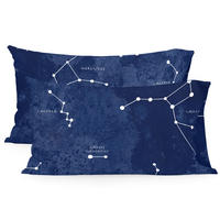 KISSENBEZUG cosmos 50x75 cm (x2) mehrfarbig - Multicolor, Textil (50/75cm) - Happy Friday