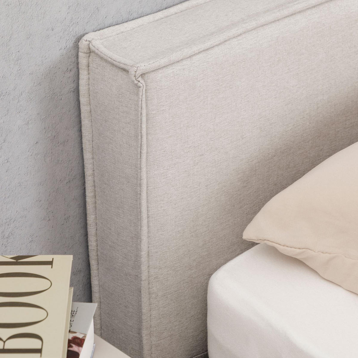 POLSTERBETT PESARO 160X200 CM - Hellgrau, Textil (160/200cm) - IDIMEX