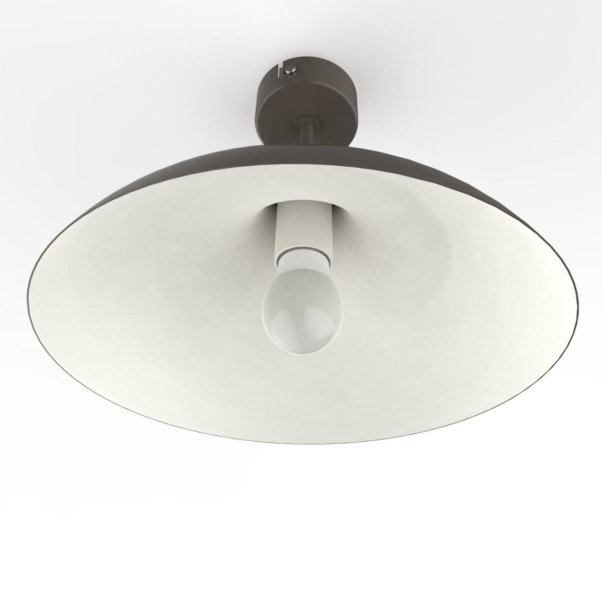 DECKENLEUCHTE Parigina - Graubraun, Metall (40/40/23cm) - Lumicom