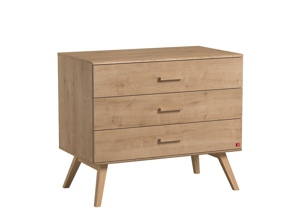 BABYZIMMER Set Nicole 4-teilig - Eiche - Eichefarben, Holzwerkstoff (100/208/58cm) - QMM TraumMöbel