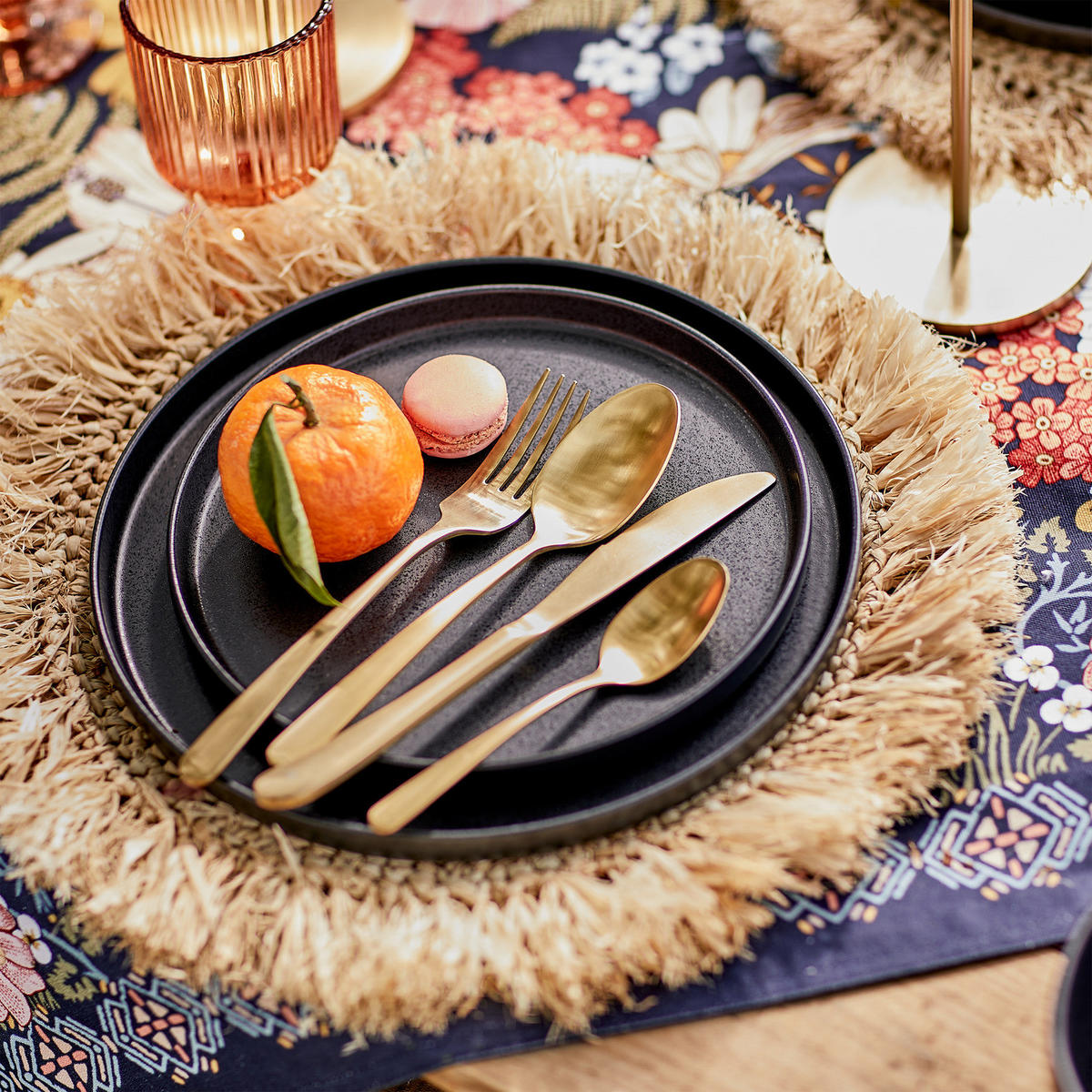 BESTECK-SET (4-tlg.) Kings - Goldfarben, Metall - Butlers