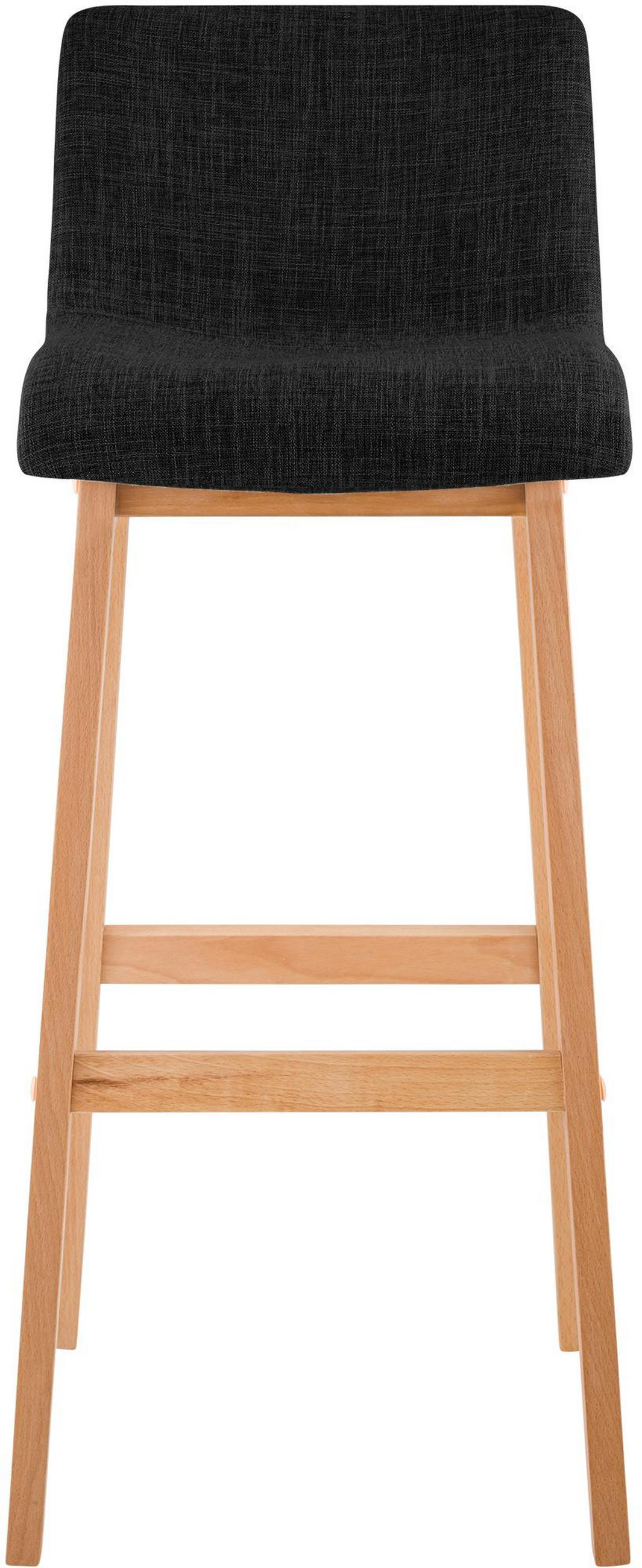 BARHOCKER Tenar Stoff Dunkelgrau Braun - Dunkelgrau, Textil (41/102/46cm) - DELUKE