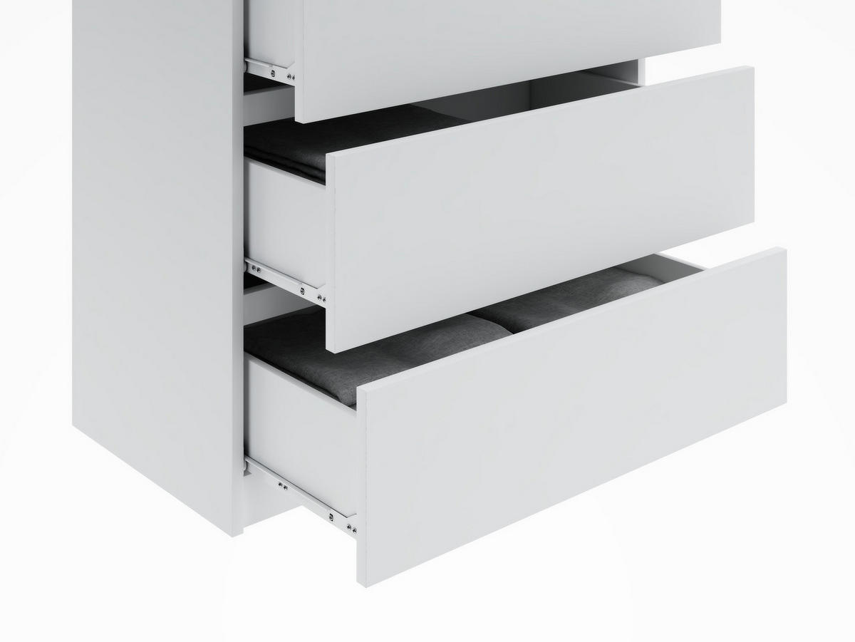 KOMMODE mit 3 Schubladen weiß - Weiß, Holzwerkstoff (70/76/35cm) - EMIX24