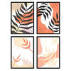 POSTER Set mit 4 abstrakten 1 floralen in warmen Erdtönen A3 Rahmenlos - Klar, Papier (29.7/3cm) - Nacnic