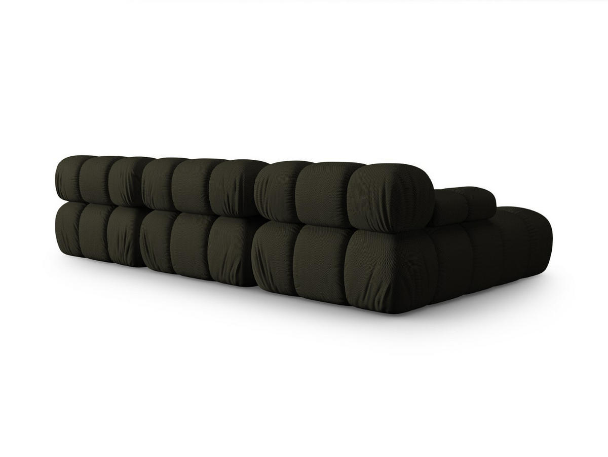 ECKSOFA modular links Bellis aus 3D-Stoff Amazonasgrün 4 Sitzplätze - Waldgrün, Textil (155/282cm) - Micadoni
