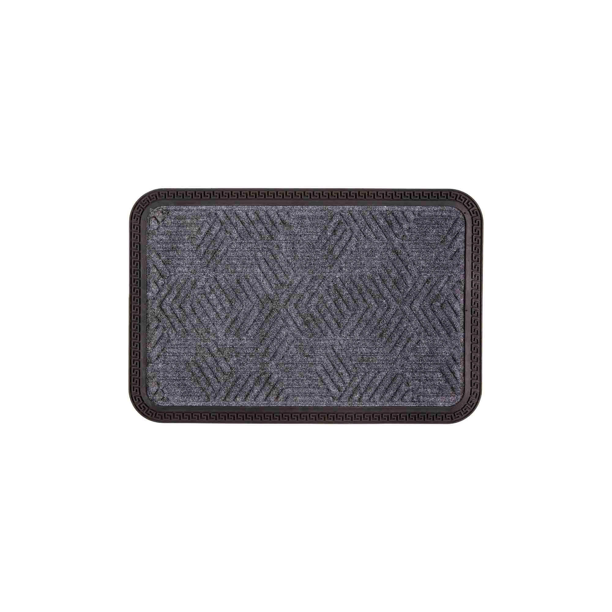 FUSSMATTE FÜR INNEN & AUßEN BORDER STAR - Dunkelgrau, Textil (40/60cm) - Astra