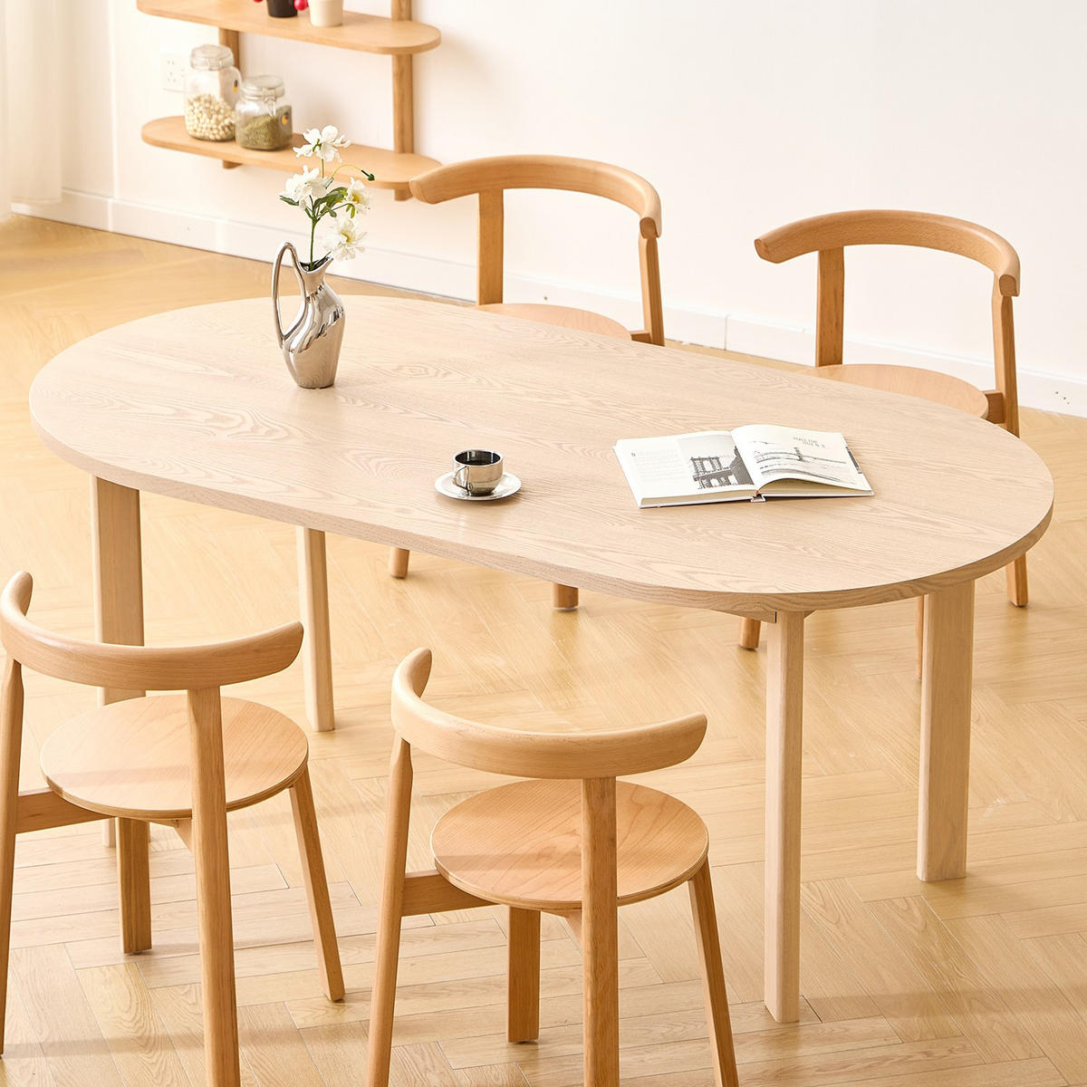 ESSTISCH Oval Braun 180 x 95 x 77 (cm) - Braun, Holz (95/180/77cm) - Nordlys