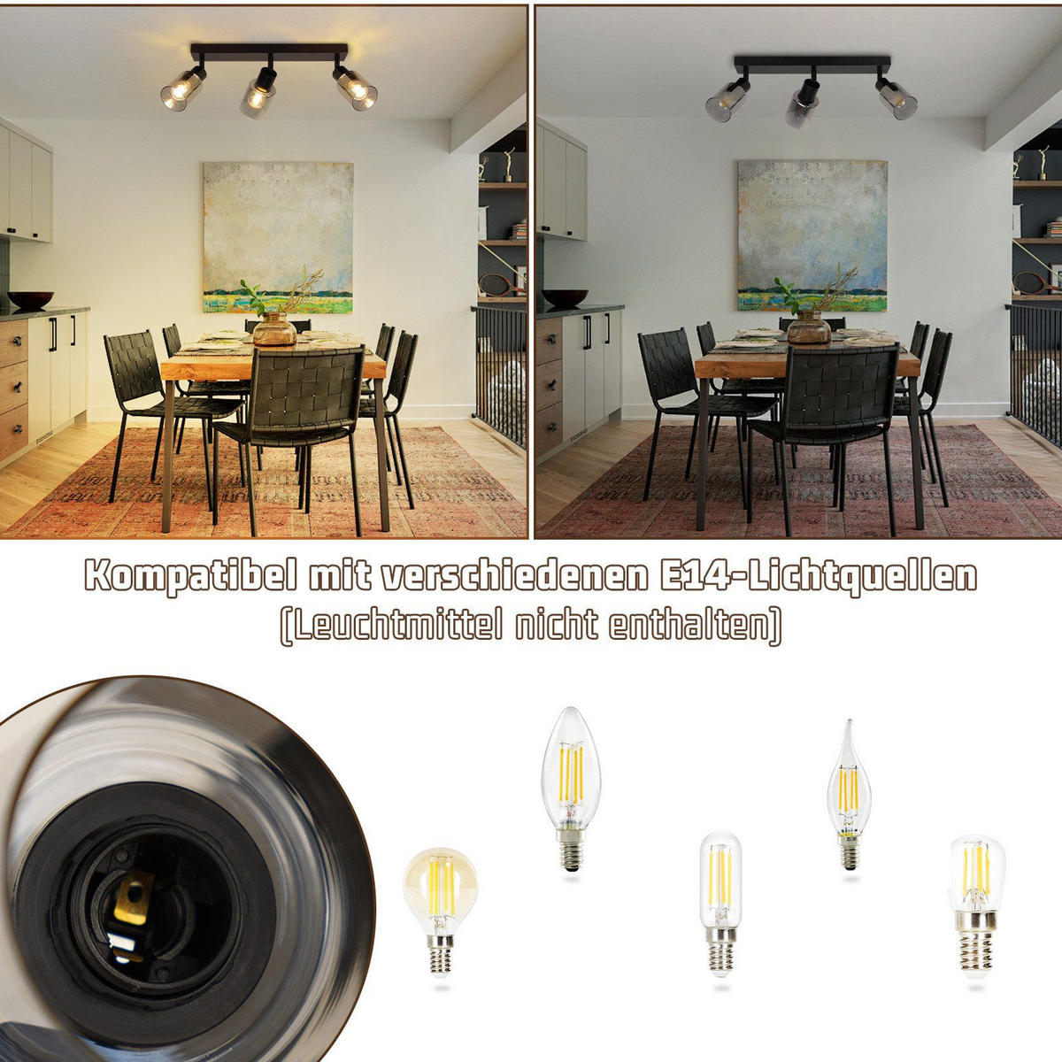 DECKENLEUCHTE Epstein 41/19/15cm - Schwarz, Metall (41/19/15cm) - Nettlife