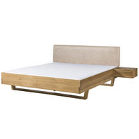 BETT mit Nachttisch Massivholz Fichte 180 x 200 x 86 natur FICHTELBERG #143 - Beige/Naturfarben, Holz (180/200cm) - Massivmoebel24
