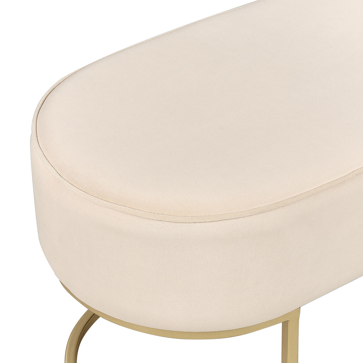 BETTBANK Milry 40/104/40 cm - Beige, Kunststoff/Textil (104/40/40cm) - Beliani