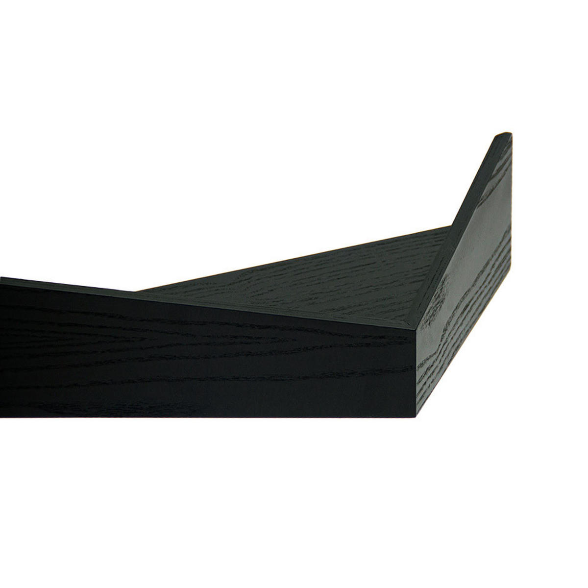 WANDREGAL Pelikan mit Haken groß - Schwarz, Holz (57/10/15cm) - Woodendot
