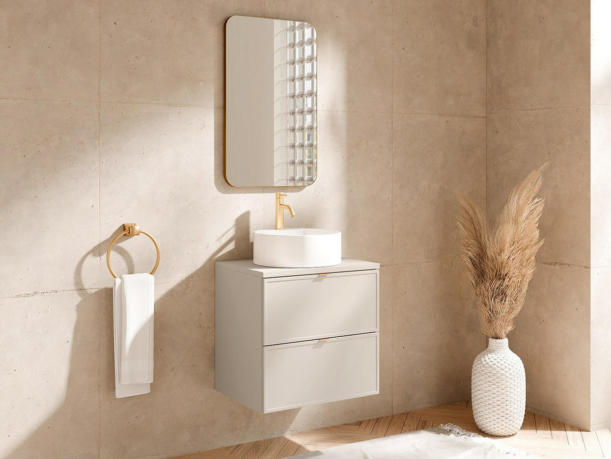 EINZELWASCHTISCH - 60 cm x 45 cm - Holz, Platte - Beige - ONDIL - Beige, Holz (60/60/45cm) - Vente-Unique