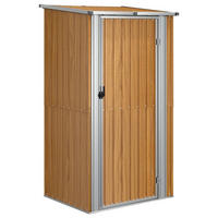 GARTENHAUS Braun 118.5/97/209.5 Cm Verzinkter Stahl - Braun, Metall (118.5/209.5/97cm) - vidaXL