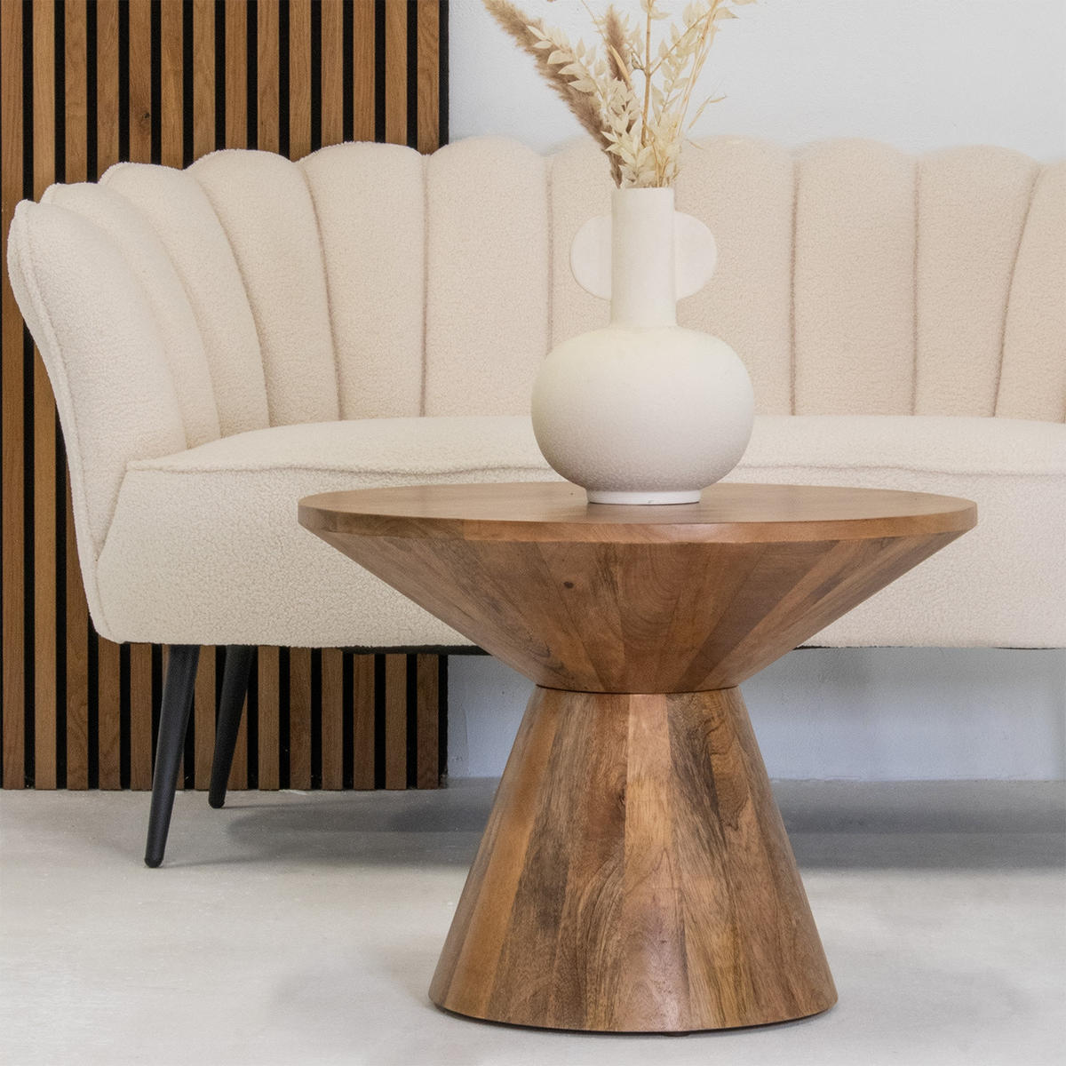 COUCHTISCH aus Mangoholz 60cm, Natürlich - Braun, Holz (60/60/45cm) - Giga Meubel