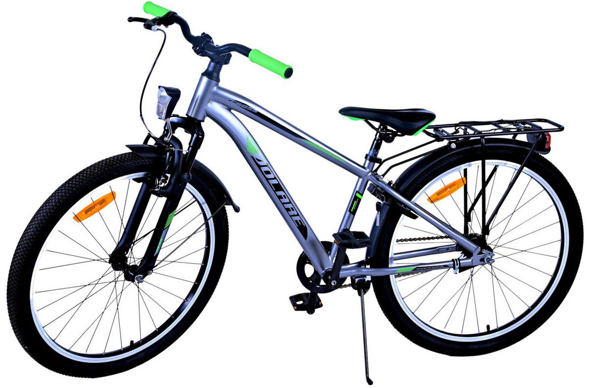 KINDERFAHRRAD Cross - Jungen - Rücktritt + Handbremse - 24 Zoll - Grau - Grau, Metall (70cm) - TPFSports