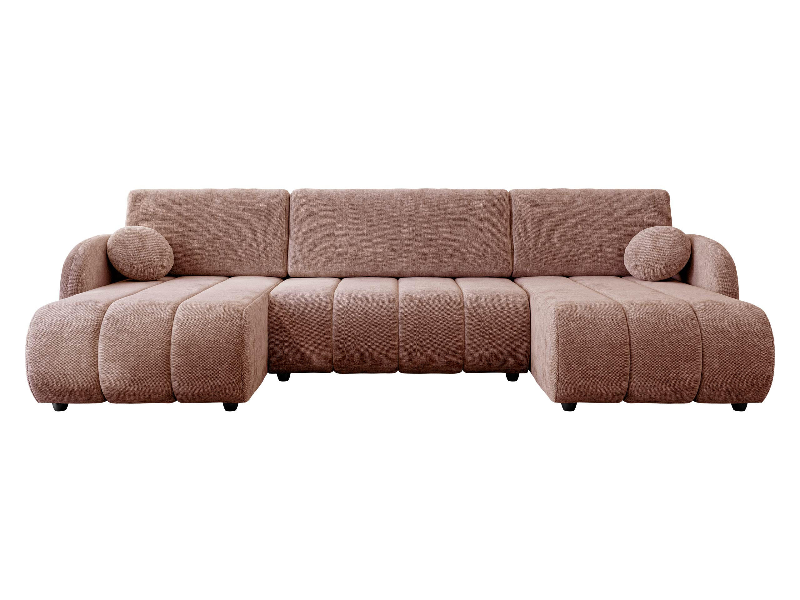 WOHNLANDSCHAFT Zara LC2rLC - Gelb/Schwarz, Holz/Kunststoff (318/88/160cm) - MIRJAN24